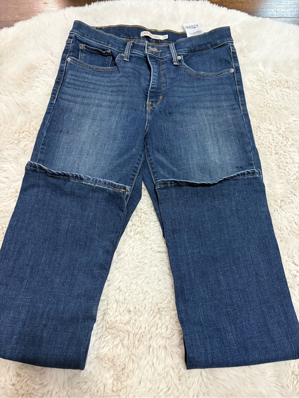 Levi's Two-Tone Blue Wide Leg Jeans